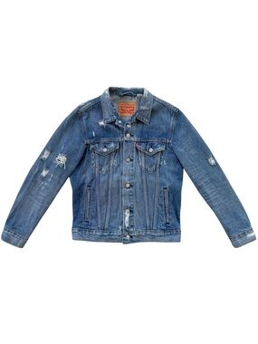 Levi’s Distressed Jean Jacket Size Medium